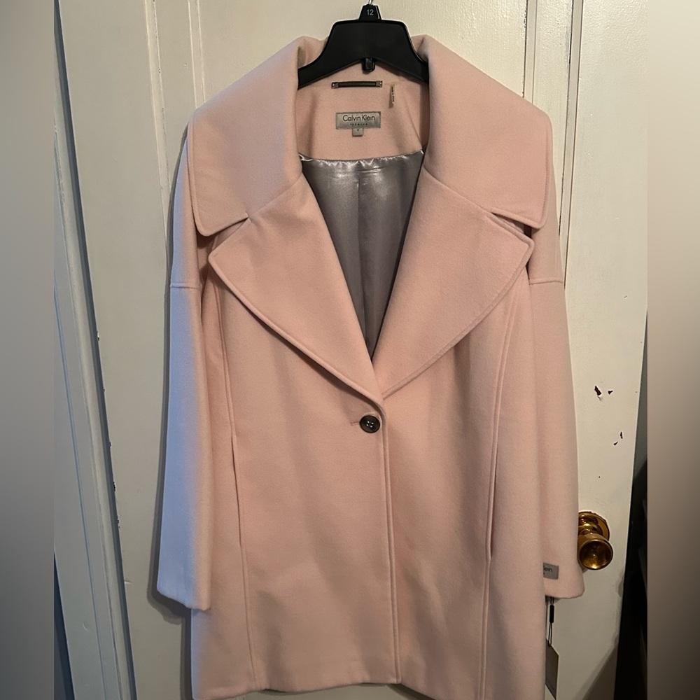 Calvin Klein Coat size 12 light pink